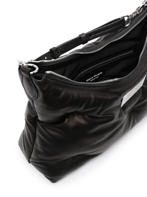 Blackmatelassé effect logo bag Maison Margiela | SB3WG0020P4300T8013